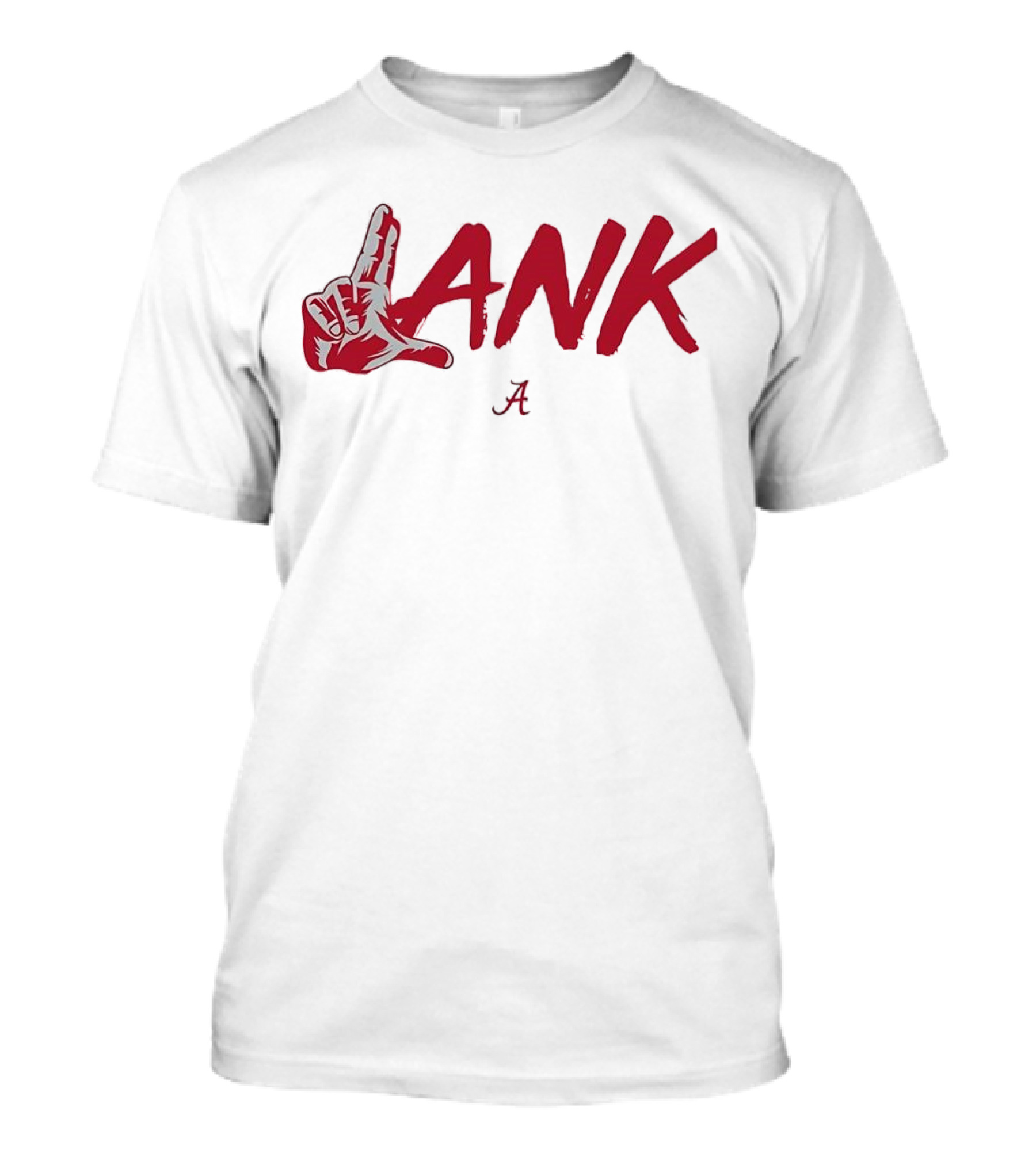 Alabama Crimson Tide Lank Hand Sign With Terrion Arnold Jalen Milroe Red A T-Shirt