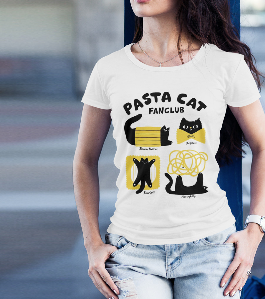 Pasta Cat Fanclub Penne Purrter ZitiFeline Pawrioli Meowgetty T-Shirt