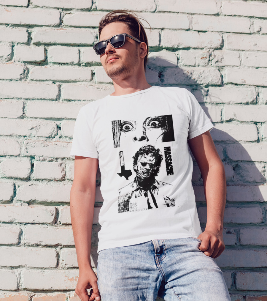 San Antonio Sharpist Texas Chainsaw Massacre Horror Face Knife Texas T-Shirt