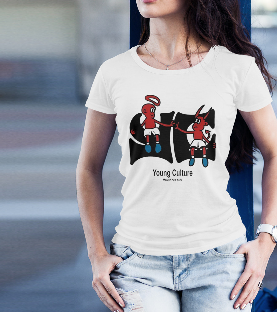 Young Culture Made In New York Best Buds Angel Devil Duo T-Shirt