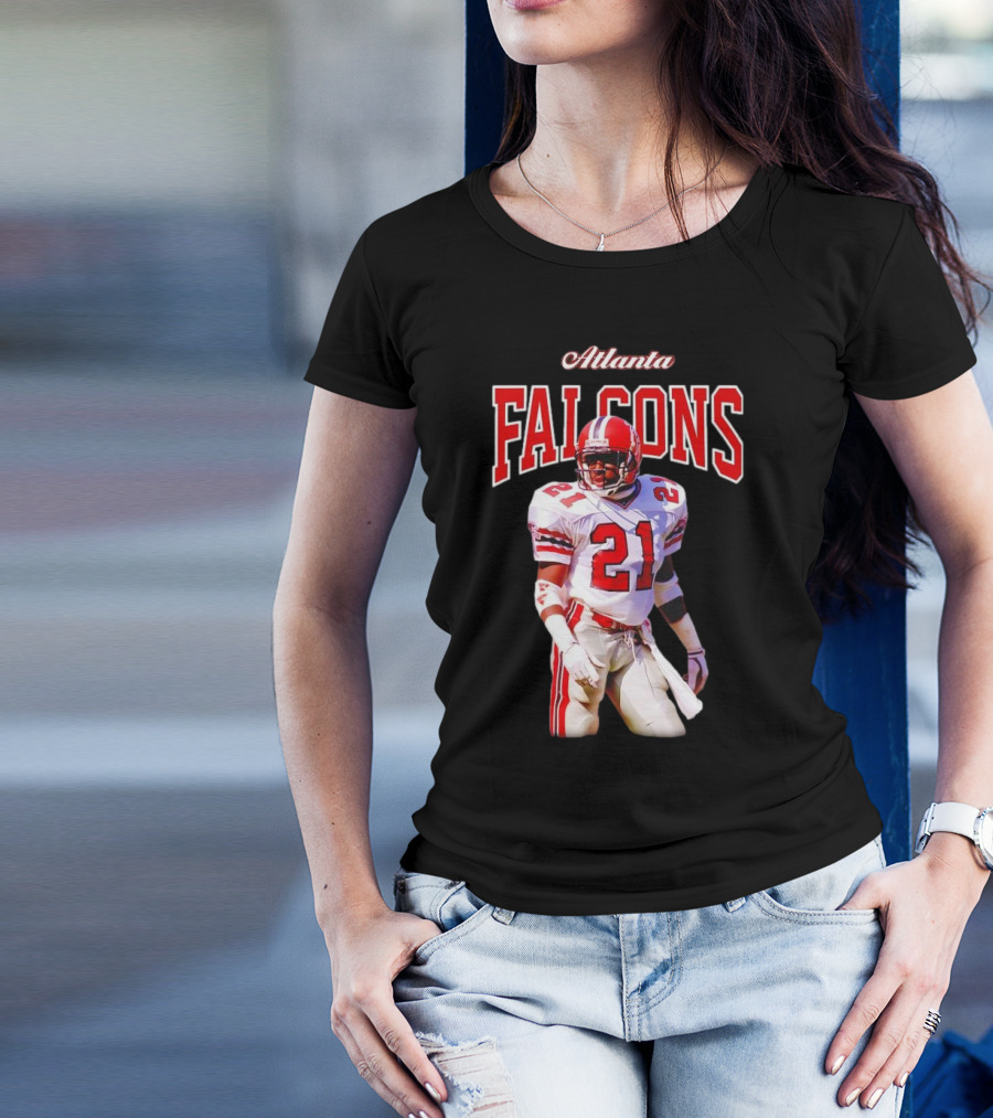 Atlanta Falcons Deion Sanders Retired Player 21 Sideline Legend T-Shirt