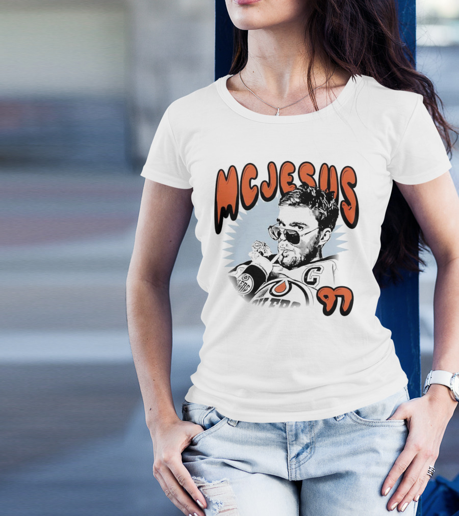 Edmonton Oilers McJesus 97 Connor McDavid T-Shirt