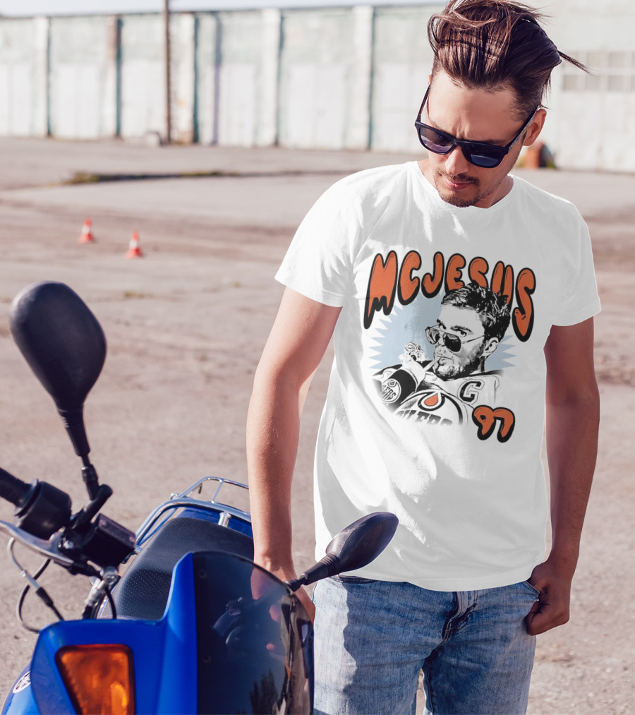 Edmonton Oilers McJesus 97 Connor McDavid T-Shirt