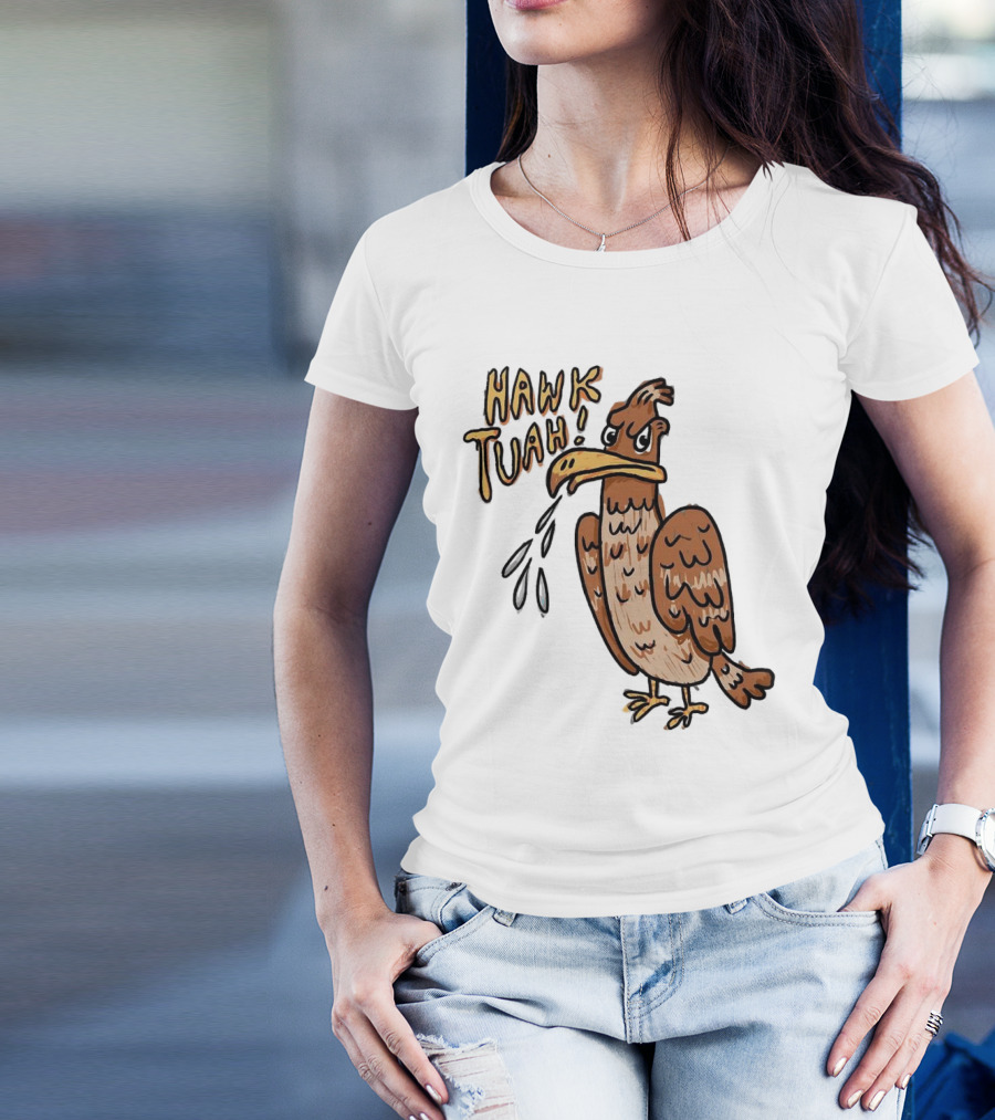 Hawk Tuah Tough Angry Bird With Spilled Ink T-Shirt