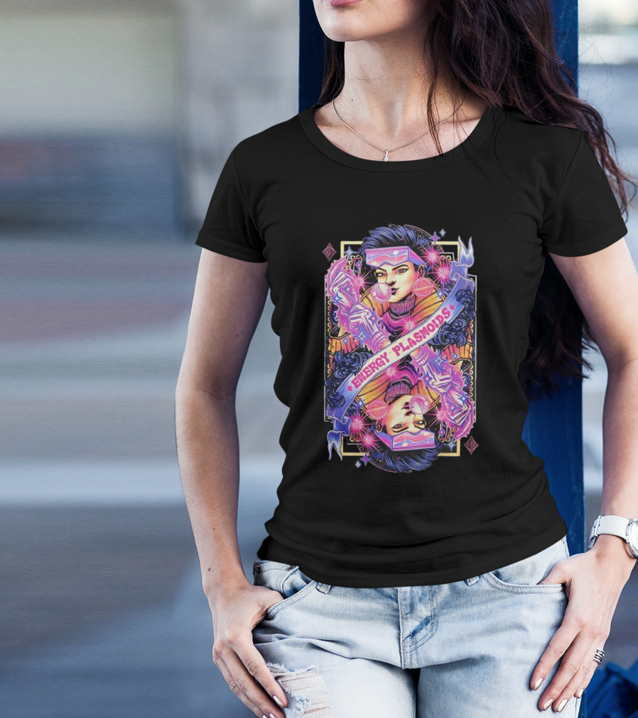 Jubilation Lee Energy Plasmoids Colorful Playing Card T-Shirt
