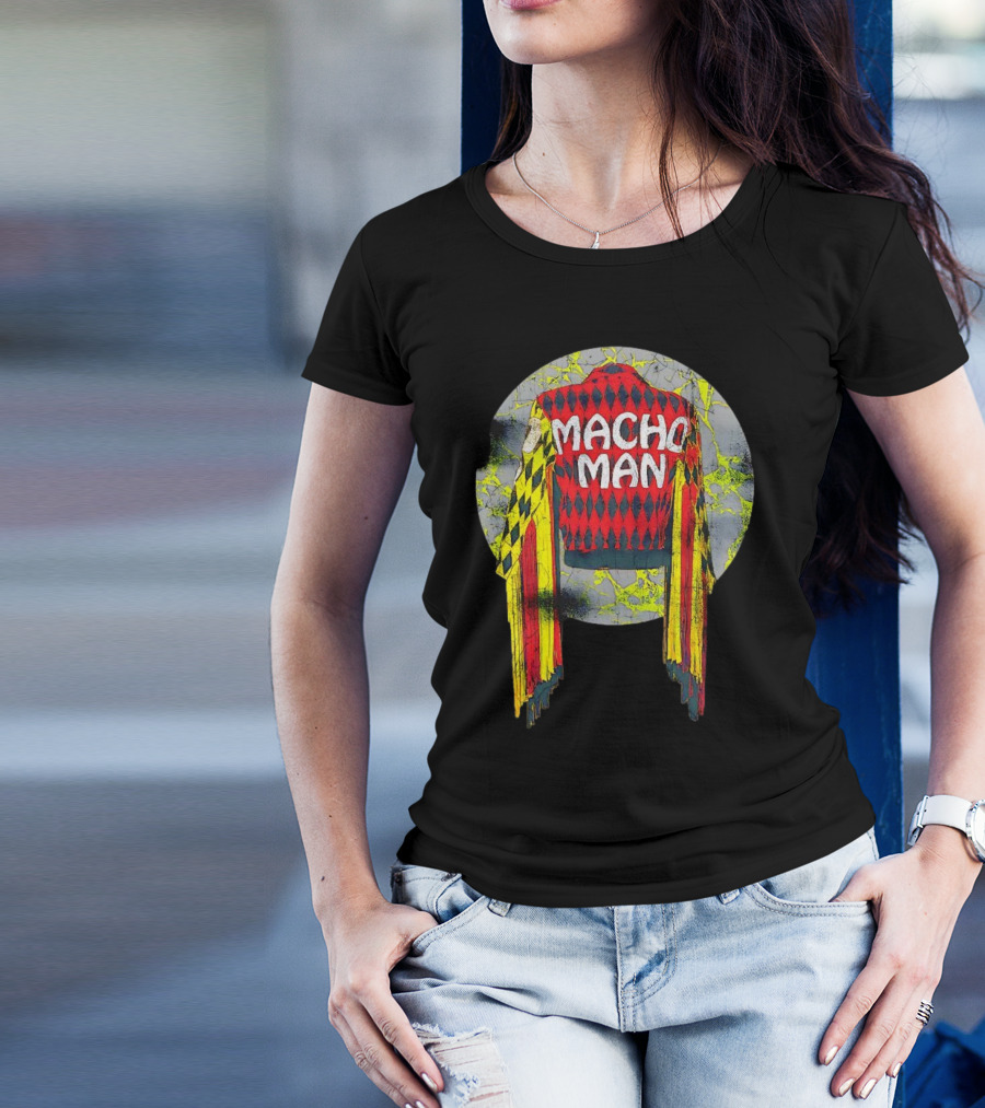 Macho Man Randy Savage Retro Jacket Fringes T-Shirt