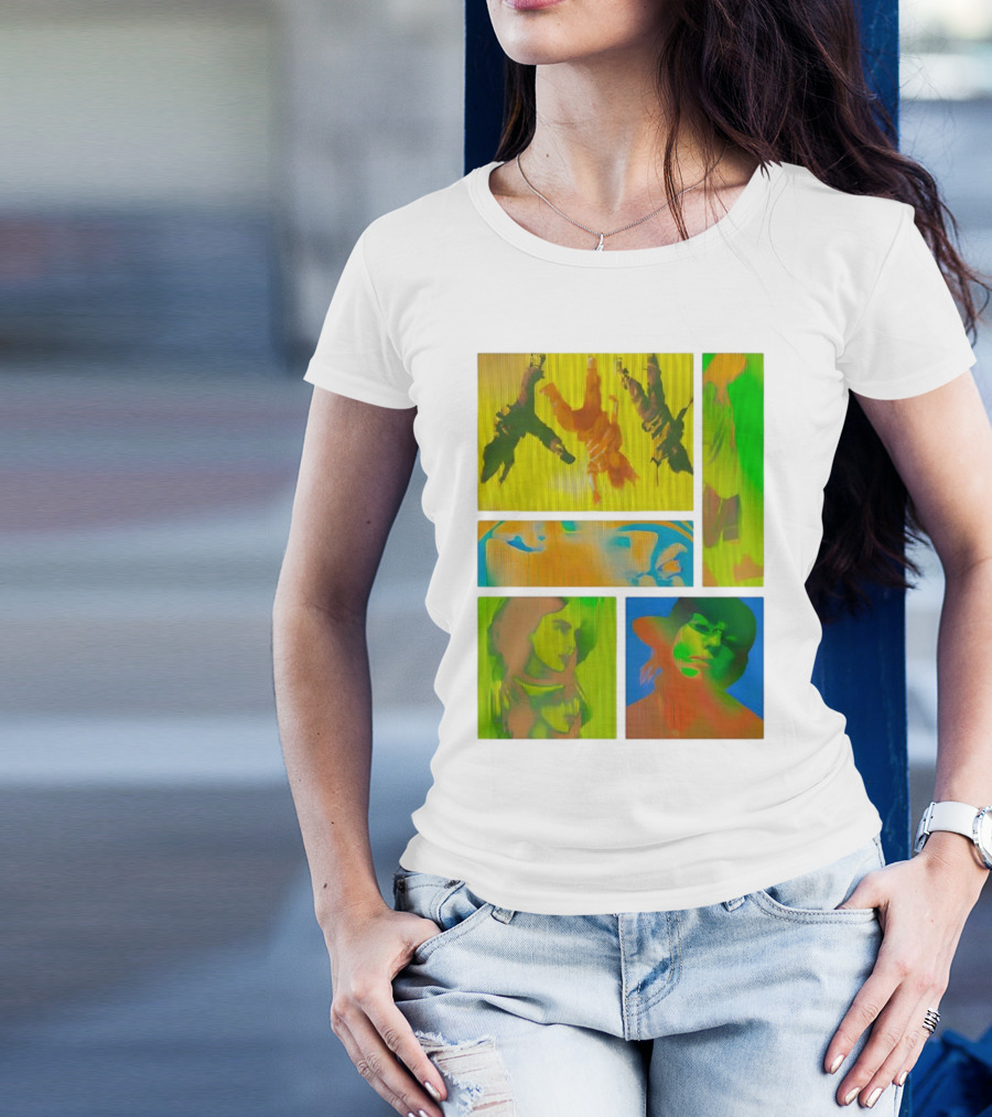 Billie Eilish Birds Of A Feather Collage Colorful Thermal Portrait Series T-Shirt