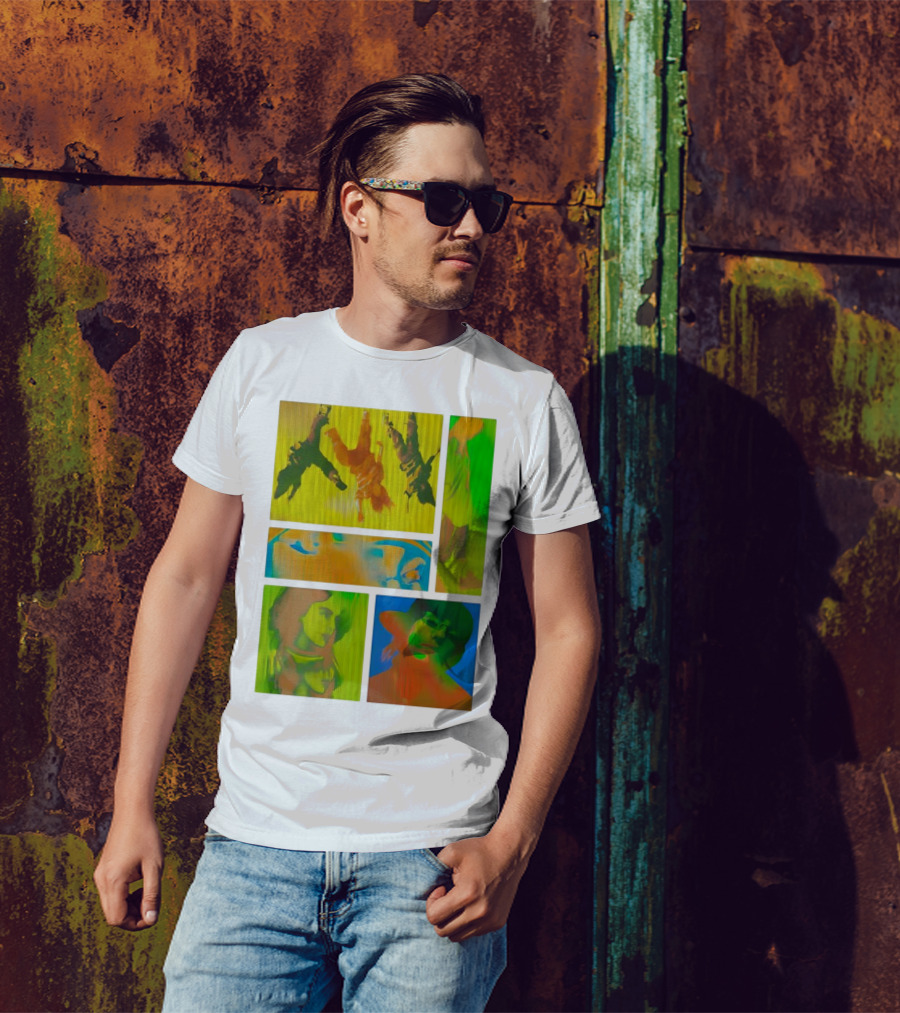 Billie Eilish Birds Of A Feather Collage Colorful Thermal Portrait Series T-Shirt