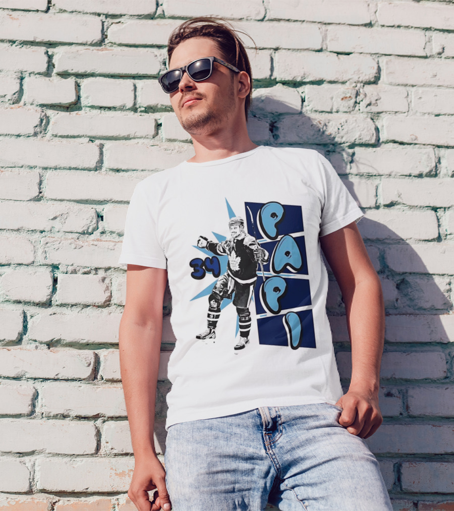 Toronto Maple Leafs Auston Matthews 34 Papi Hockey Legend T-Shirt