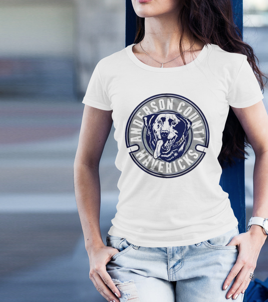Anderson County Mavericks Dog Emblem T-Shirt
