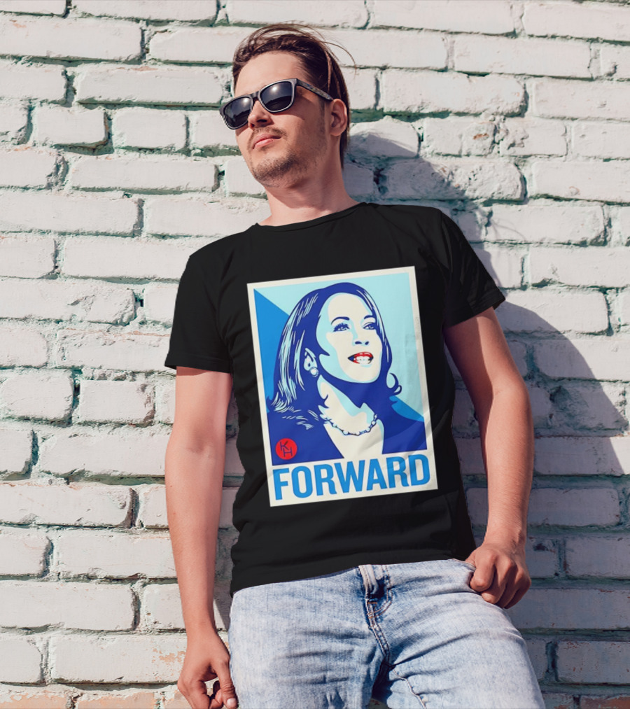 Kamala Harris Forward 2024 Blue Red Campaign T-Shirt