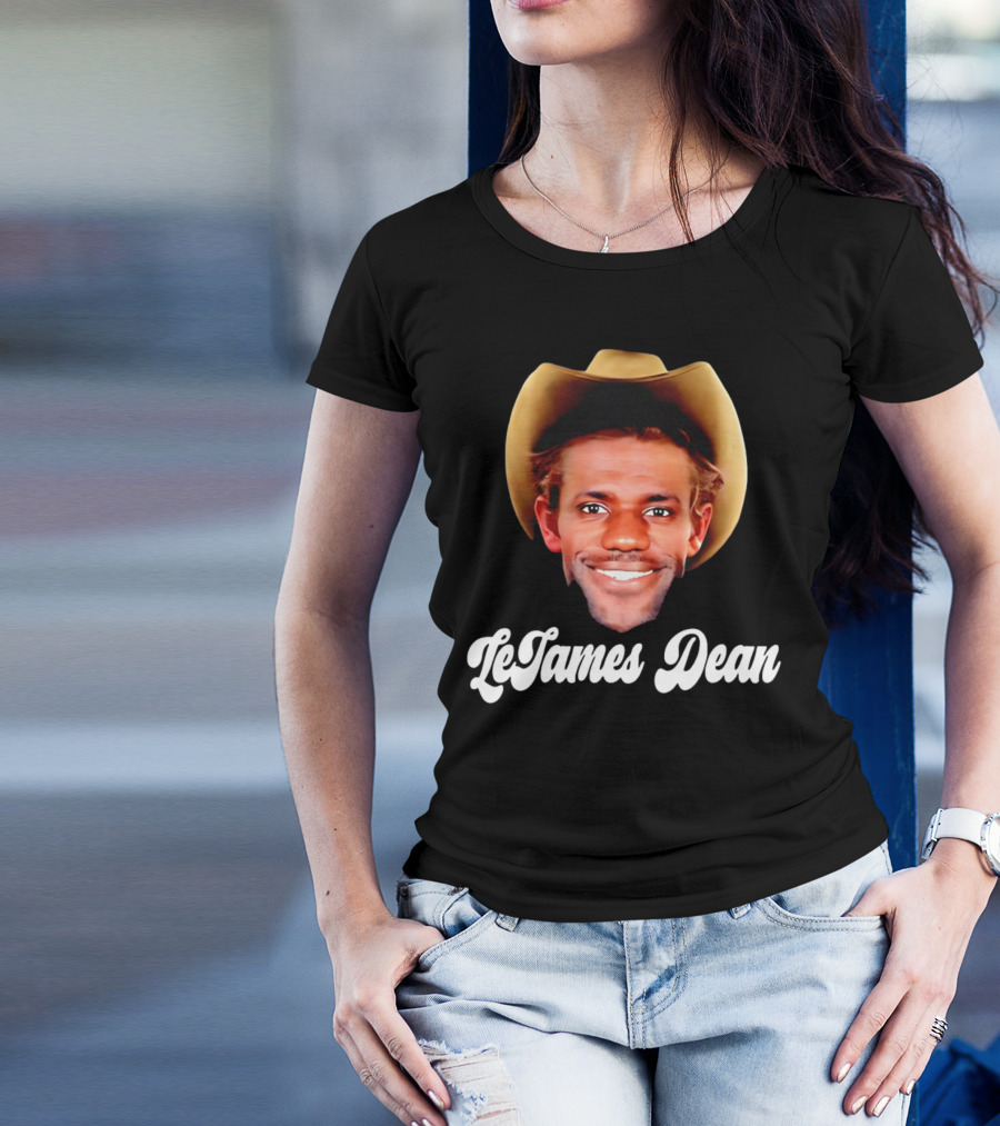 LeBron James LeJames Dean Cowboys And Basketball Fusion Gesicht T-Shirt