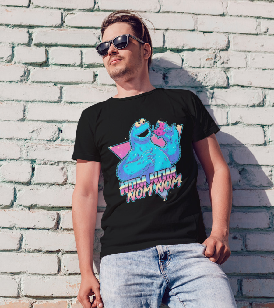 Nom Nom Nom Monster Who Loves A Cookie T-Shirt