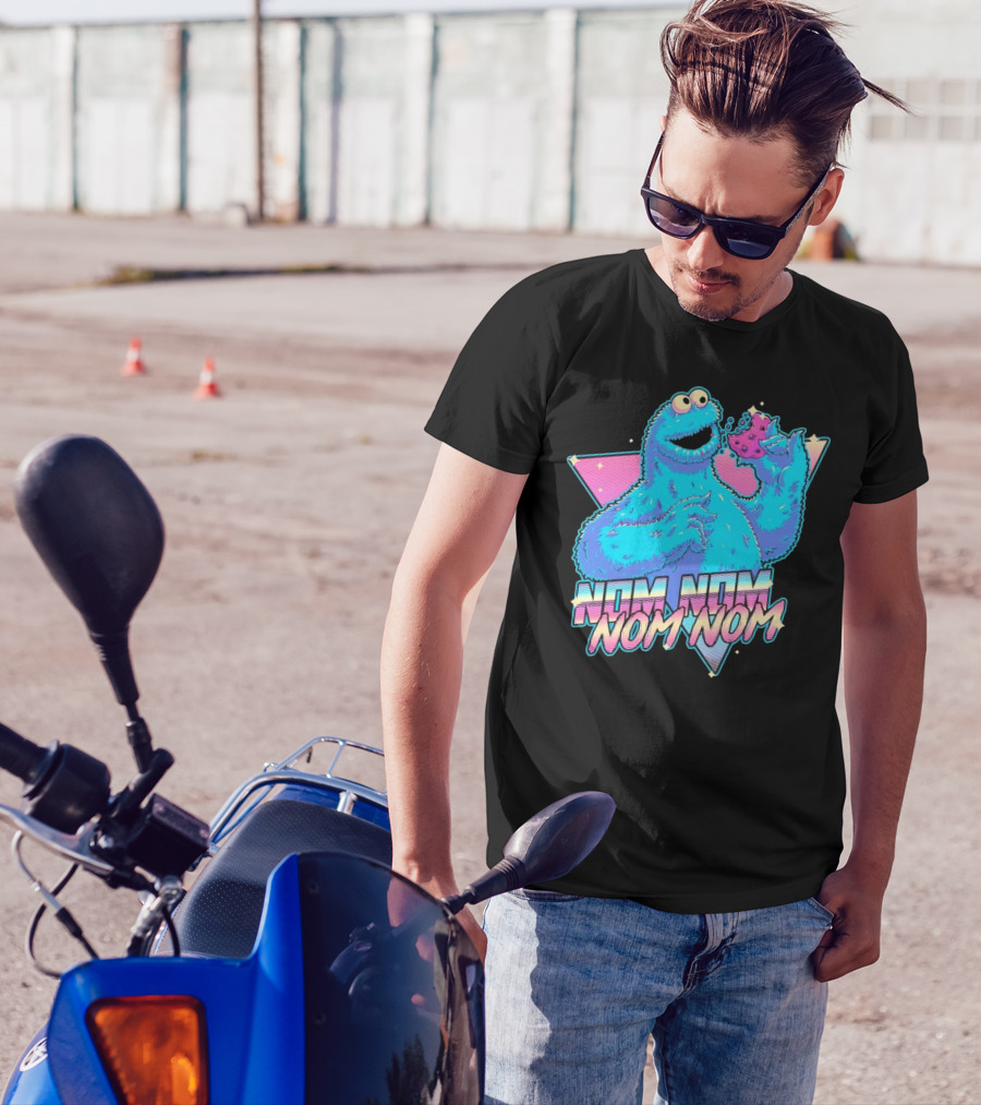 Nom Nom Nom Monster Who Loves A Cookie T-Shirt