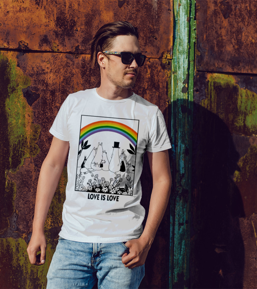 Moomin Love Is Love Rainbow Pride T-Shirt