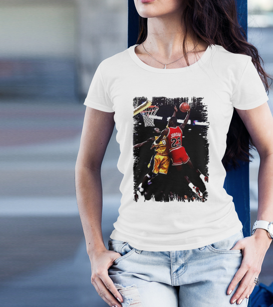 Kobe Bryant 8 Vs Michael Jordan 23 Basketball Vintage NBA Duel T-Shirt