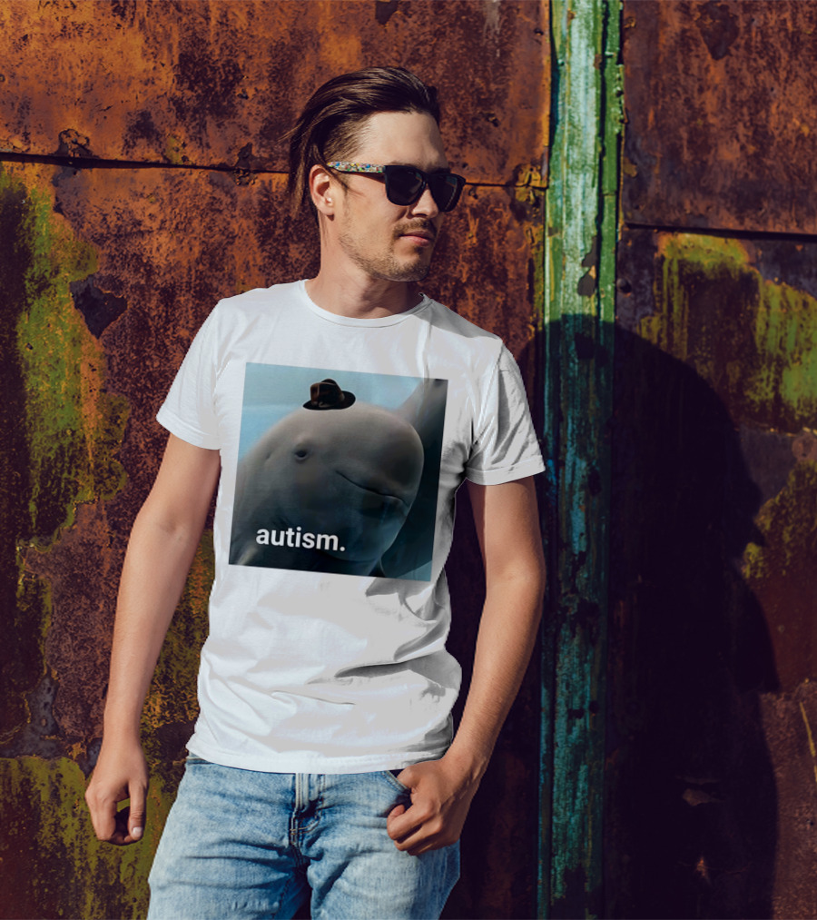 Autism Dolphin Meme With Hat T-Shirt