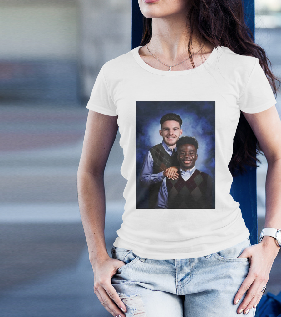 Declan Rice And Bukayo Saka Step Brothers Themed T-Shirt