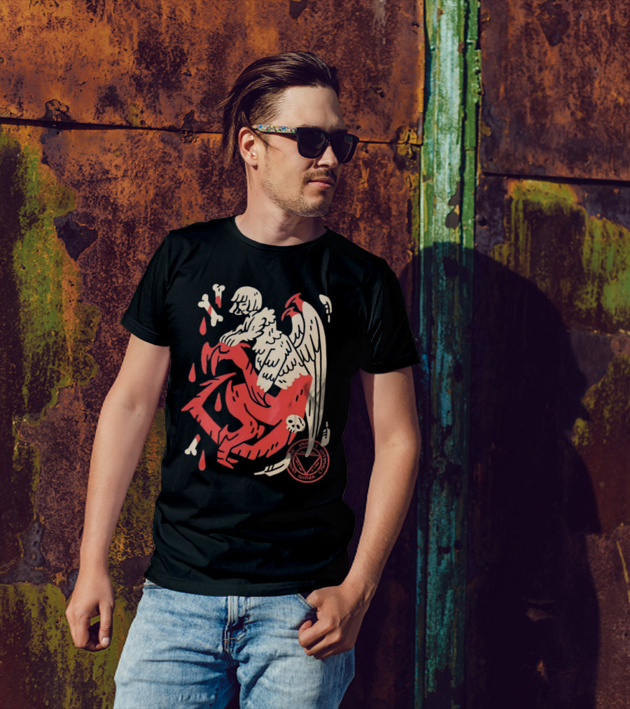 Falin Touden Dungeon Meshi Delicious In Dungeon Forbidden Magic Winged Creature With Skull And Bones T-Shirt