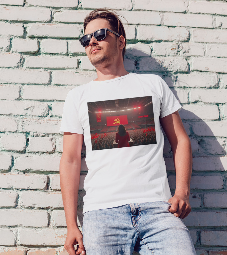 Kamala Harris Communism Chicago 2024 Soviet Symbol Rally T-Shirt