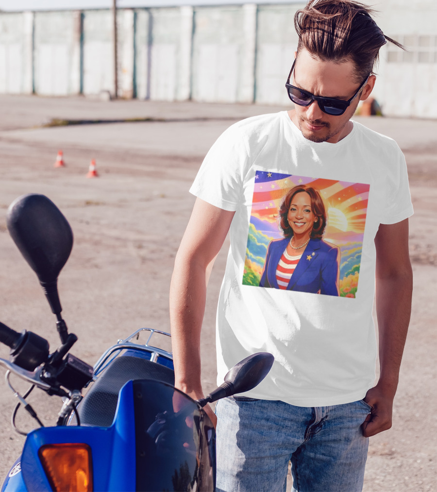 Kamala Harris Gorgeous It's Morning In America Sunburst Flag Scene T-Shirt