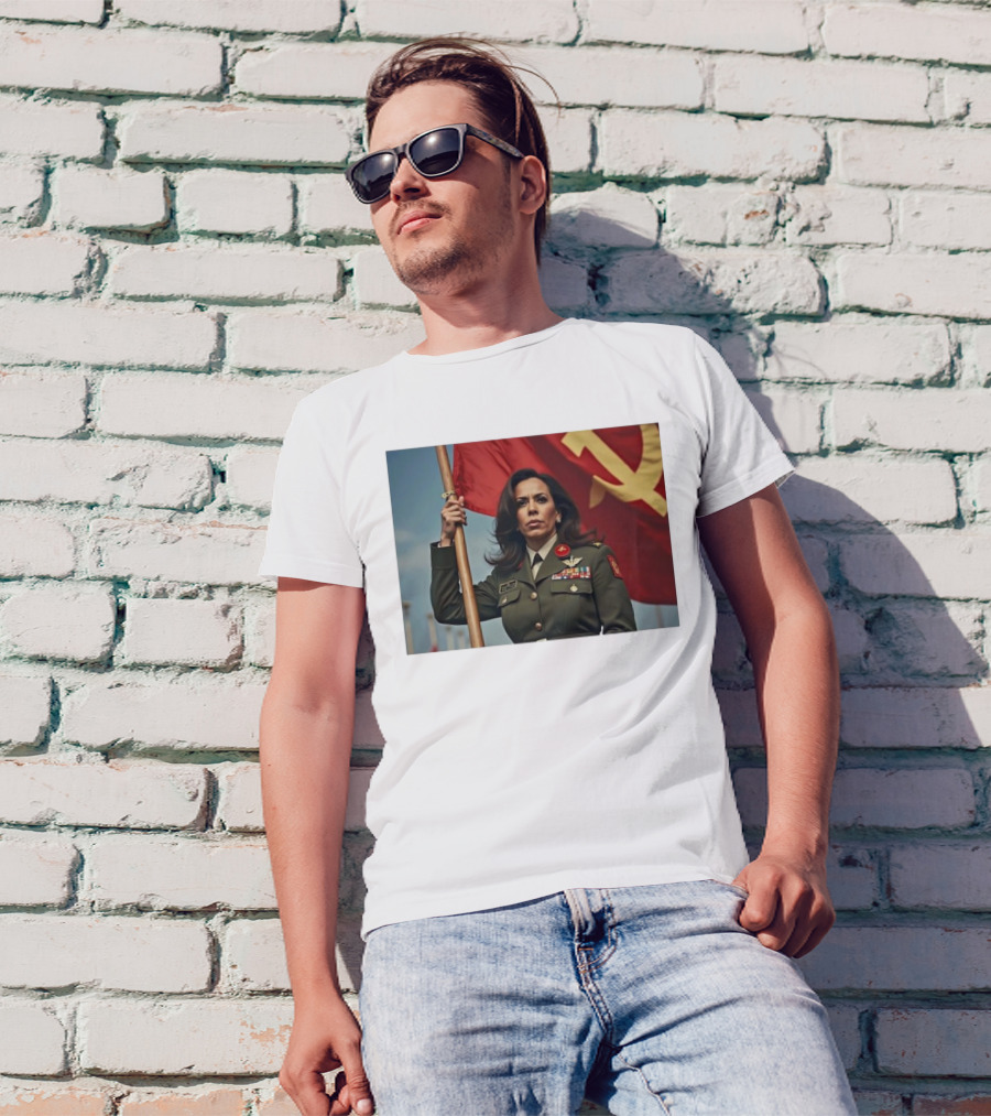 Kamala Harris With Communist Flag T-Shirt