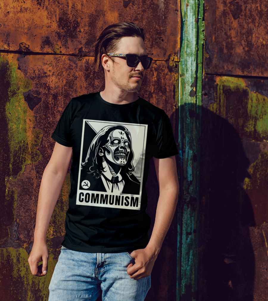 Kamala Harris Zombie Communism Skeleton Hammer And Sickle T-Shirt