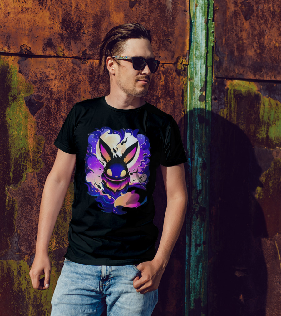 Eevee Darkness Cosmic Evolution Fantasy Anime T-Shirt