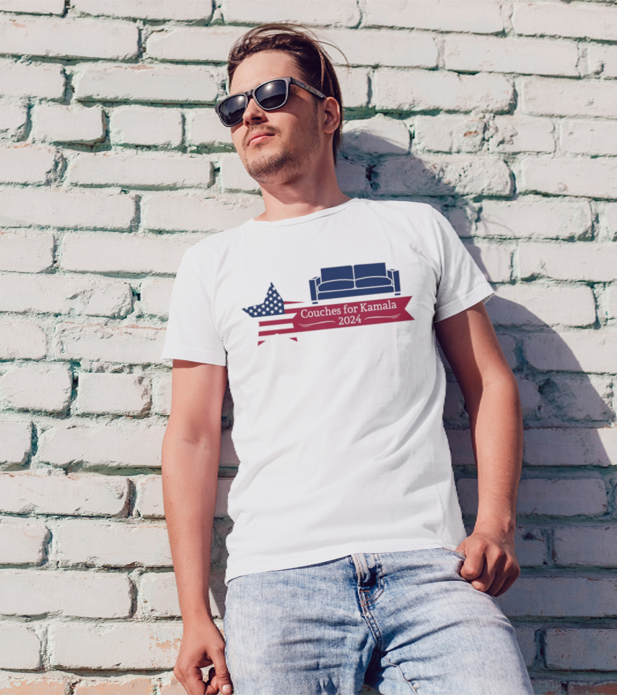JD Vance Couch Couches For Kamala 2024 US Presidential Election Flag T-Shirt