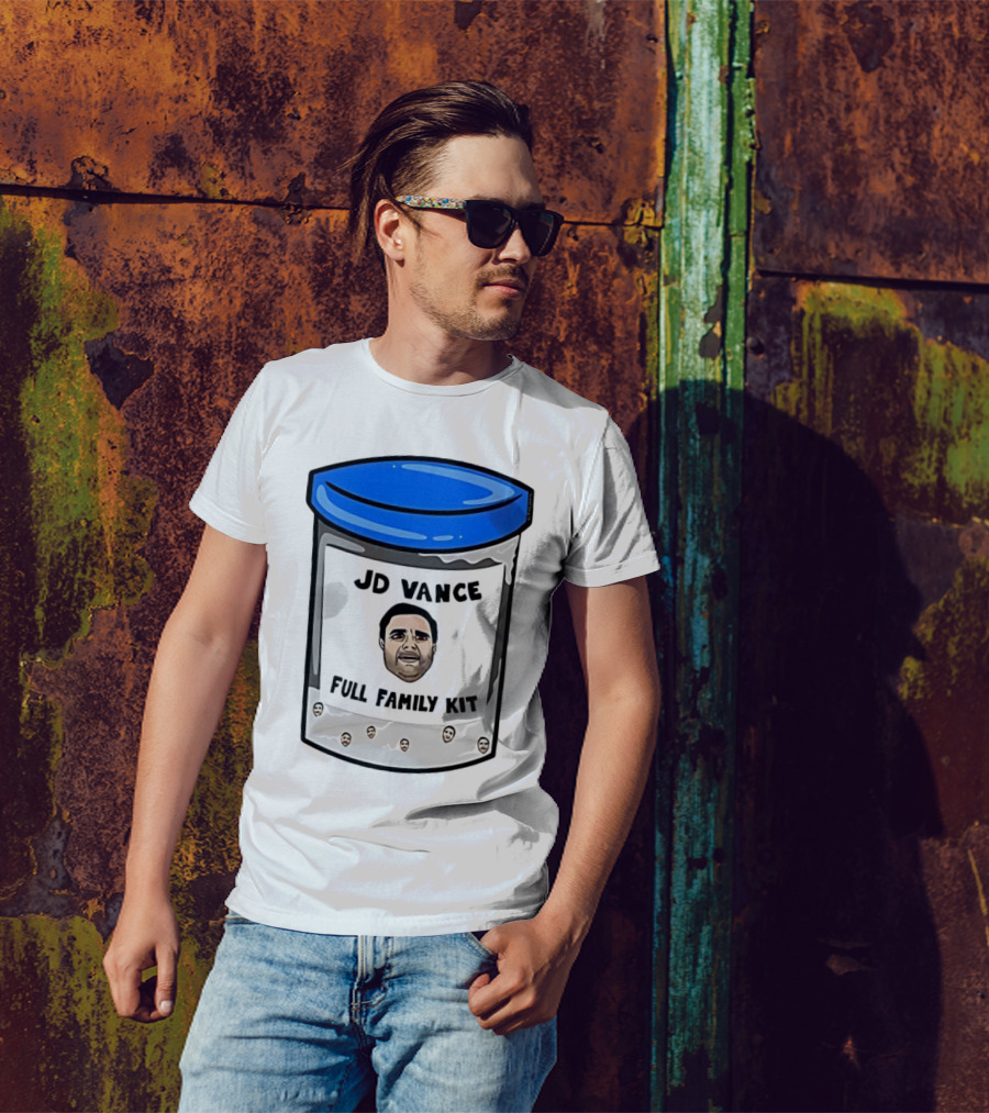 JD Vance Full Family Kit Face Jar Black Blue Lid T-Shirt