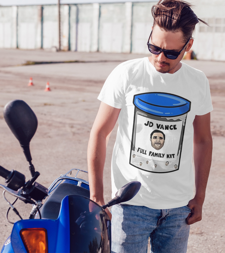 JD Vance Full Family Kit Face Jar Black Blue Lid T-Shirt