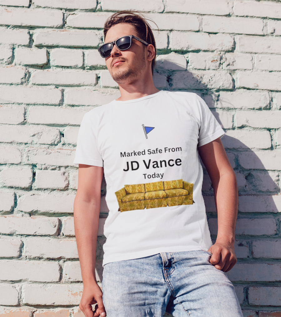 Marked Safe From JD Vance Today Yellow Floral Sofa T-Shirt