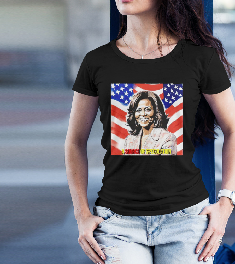 Michelle Obama A Source Of Speculation With American Flags T-Shirt