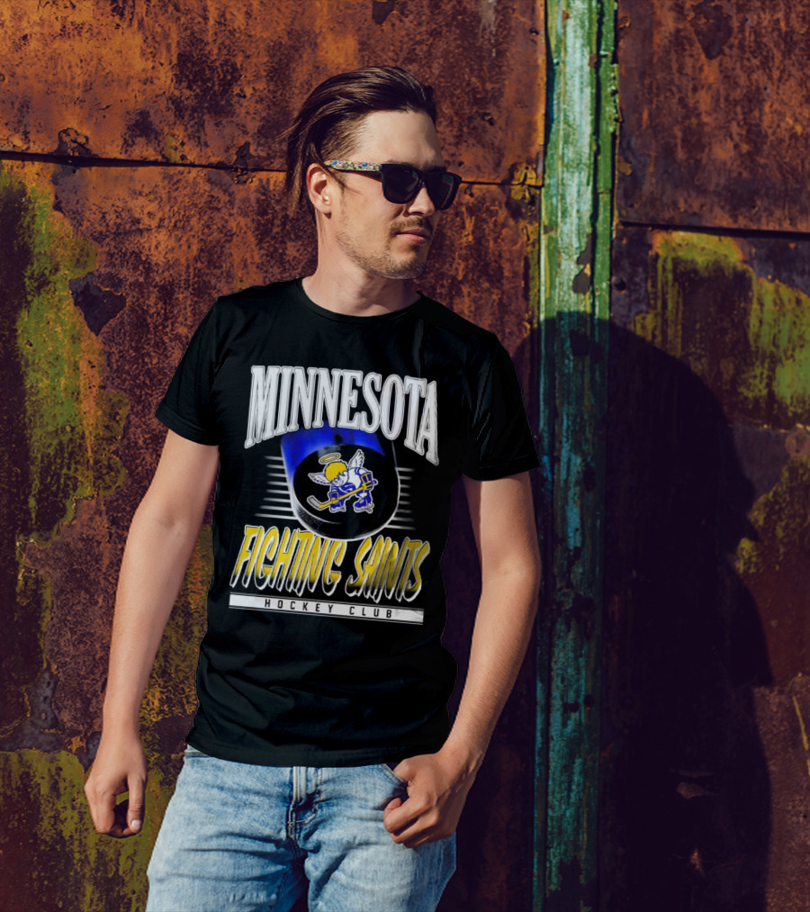 Minnesota Fighting Saints Hockey Club Winged Angel T-Shirt