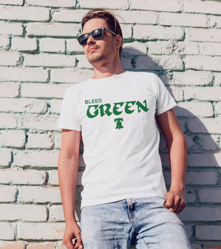 Philadelphia Eagles Bleed Green Liberty Bell T-Shirt