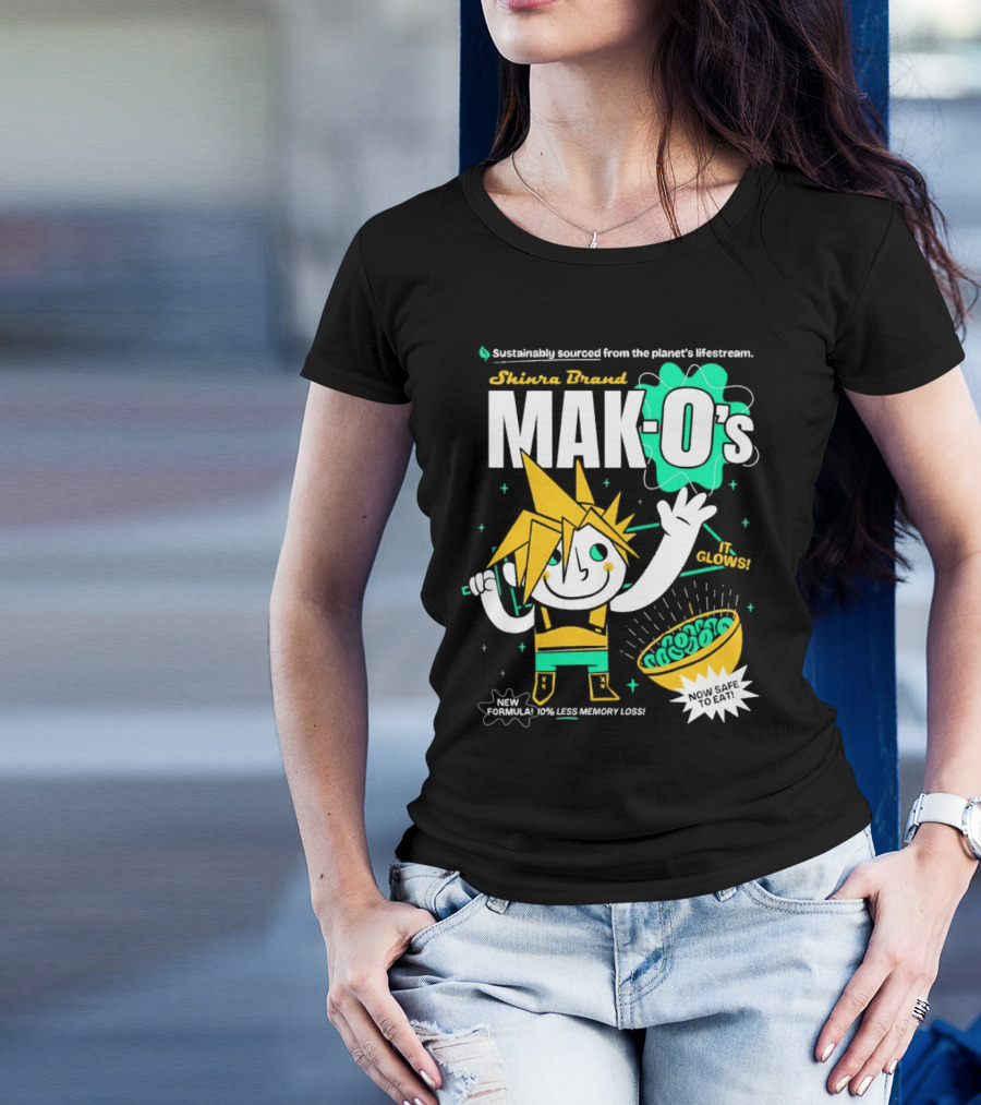 Shinra Brand Mak-0's Sustainably Sourced It Glows New Formula 10% Less Memory Loss Now Safe To Eat T-Shirt