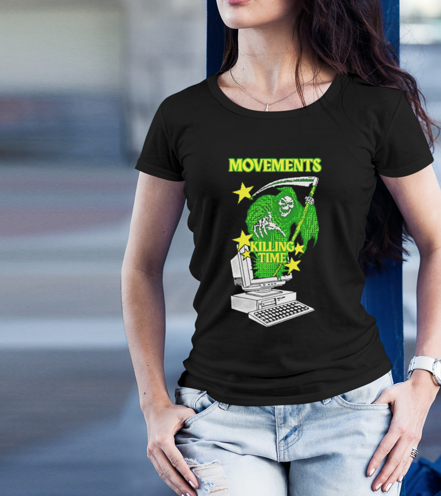 Movements Killing Time Reaper With Computer T-Shirt