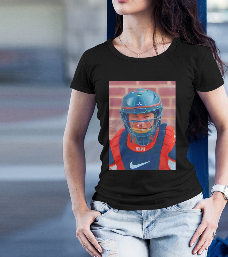 Tim Malarkey James McCann Phot McCann Catcher's Gear Braves T-Shirt