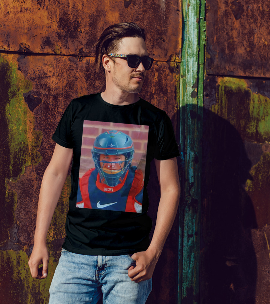 Tim Malarkey James McCann Phot McCann Catcher's Gear Braves T-Shirt