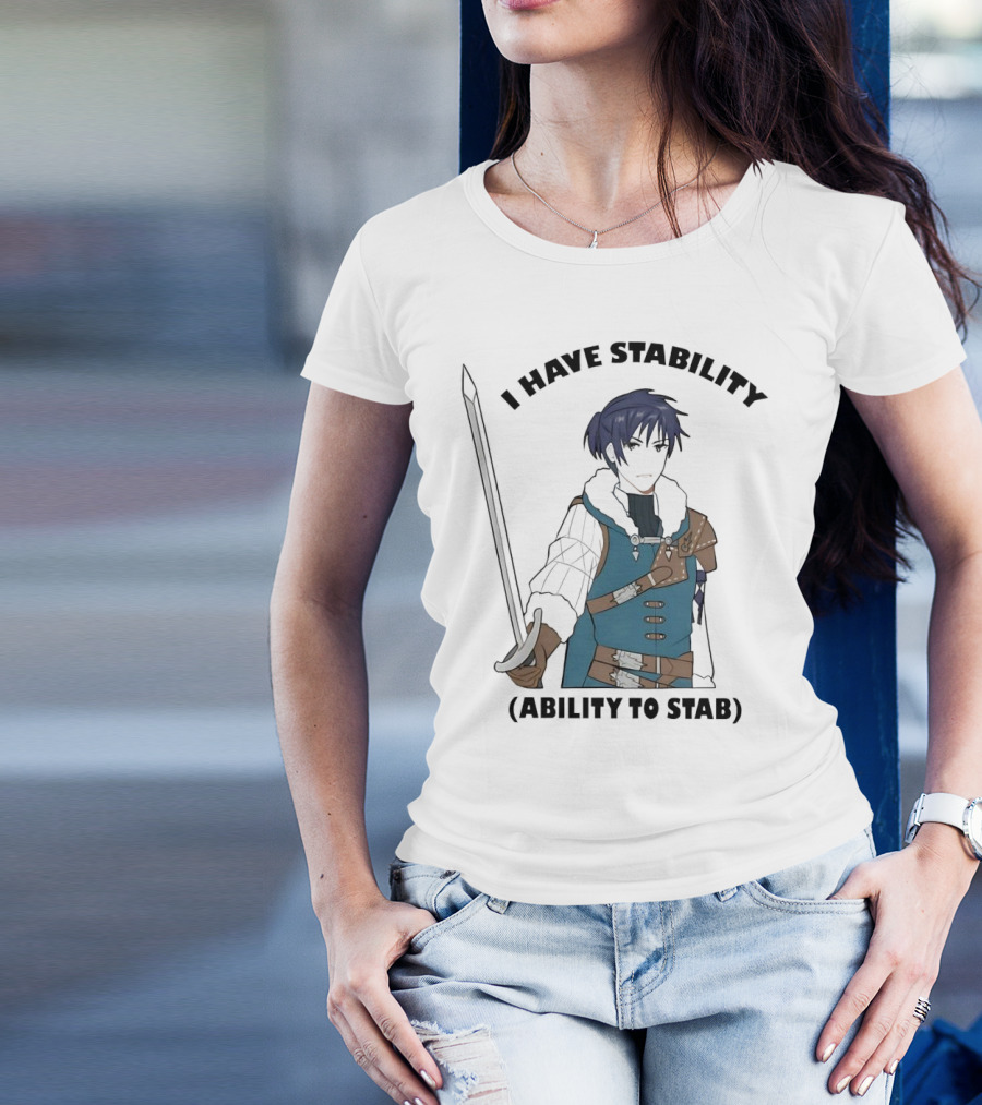 I Have Stability Ability To Stab Blue-Haired Anime Character Katie Gavin Photo T-Shirt