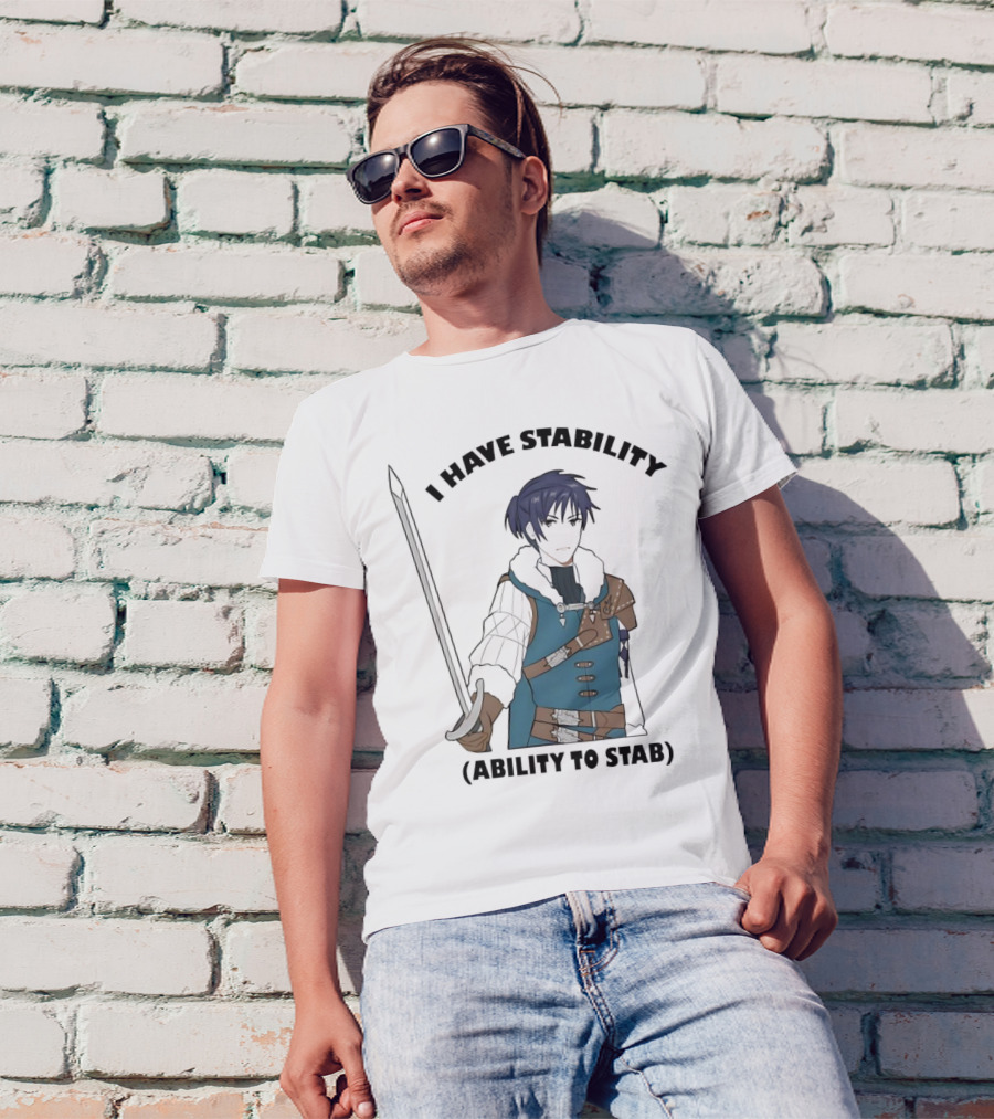 I Have Stability Ability To Stab Blue-Haired Anime Character Katie Gavin Photo T-Shirt