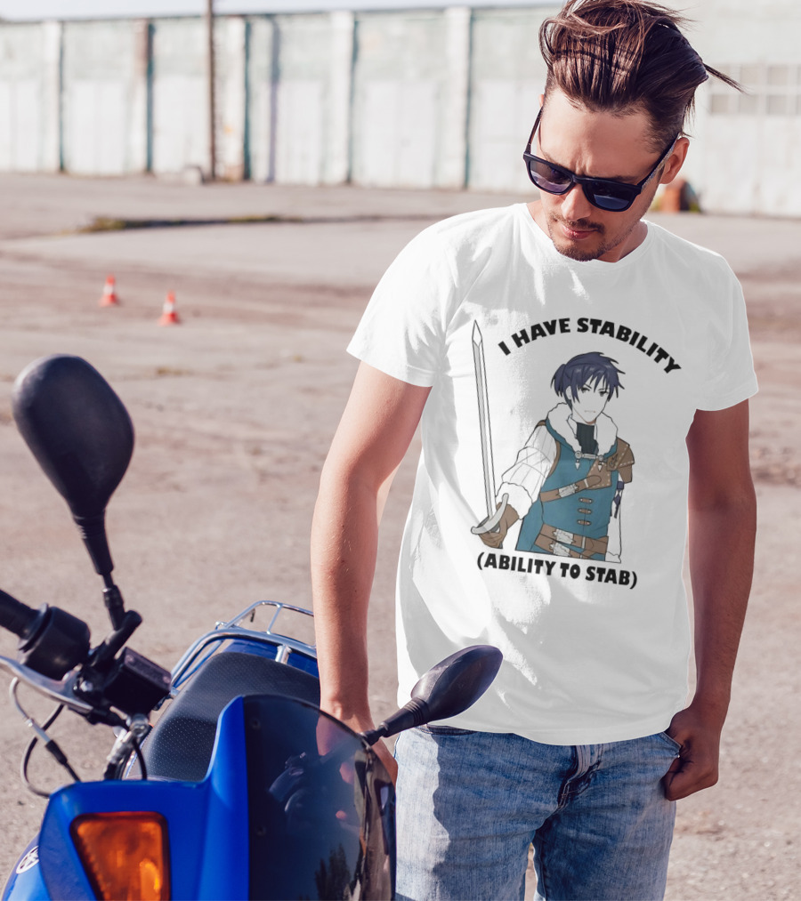 I Have Stability Ability To Stab Blue-Haired Anime Character Katie Gavin Photo T-Shirt