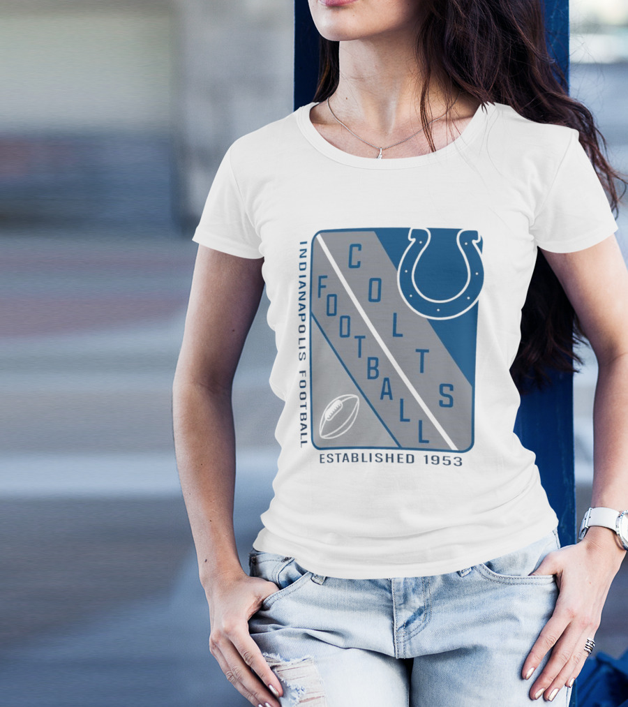 Indianapolis Colts Football Shield Established 1953 T-Shirt