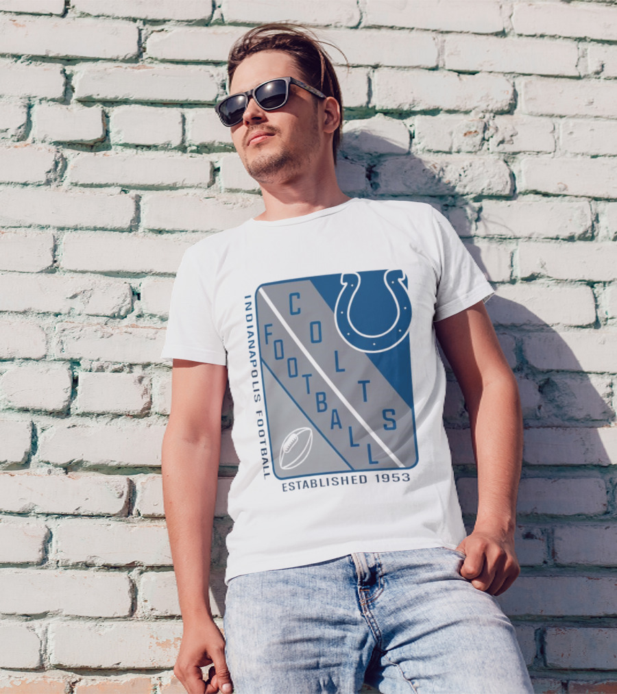 Indianapolis Colts Football Shield Established 1953 T-Shirt