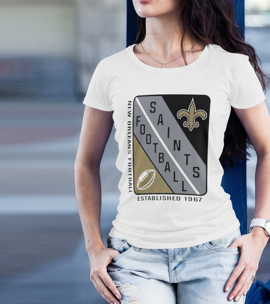 New Orleans Saints Football Shield Established 1967 Fleur-de-lis T-Shirt