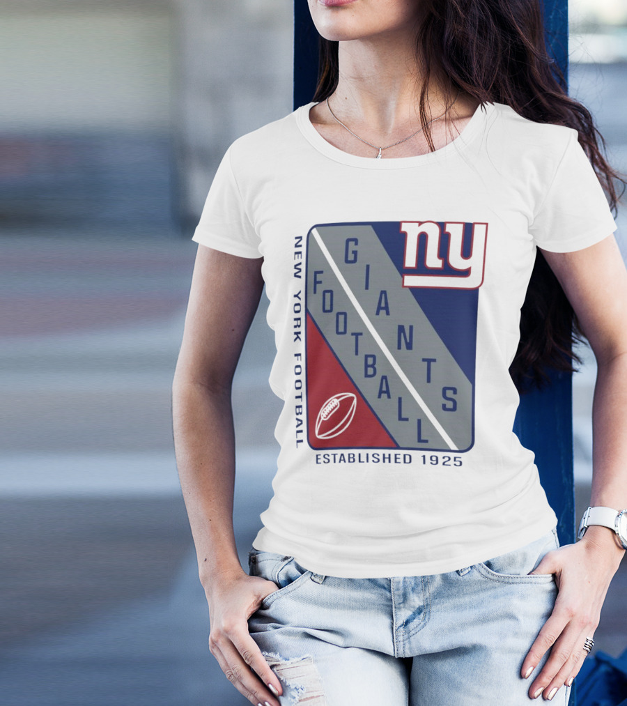 New York Giants Football Shield Established 1925 Logo Ny T-Shirt