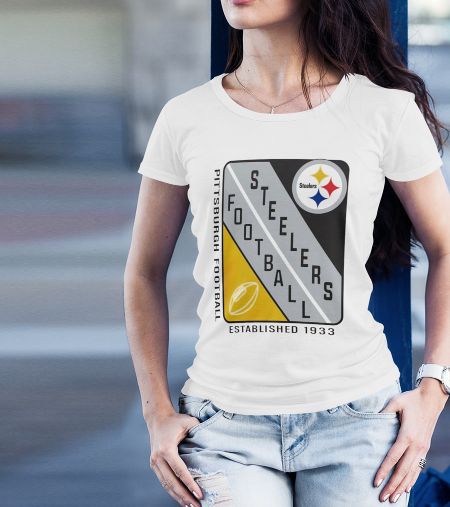 Pittsburgh Steelers Football Established 1933 Shield T-Shirt