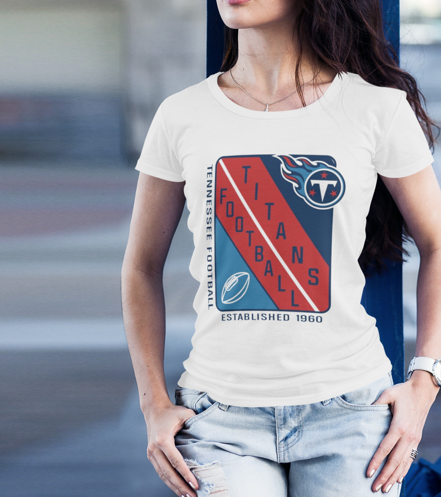 Tennessee Titans Football Established 1960 NFL Shield T-Shirt