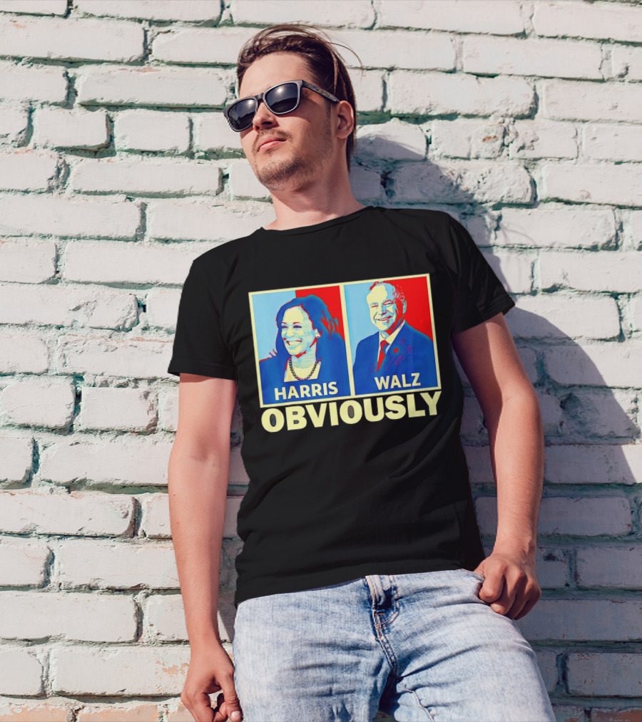 Kamala Harris Tim Walz Obviously Iconic Hope T-Shirt