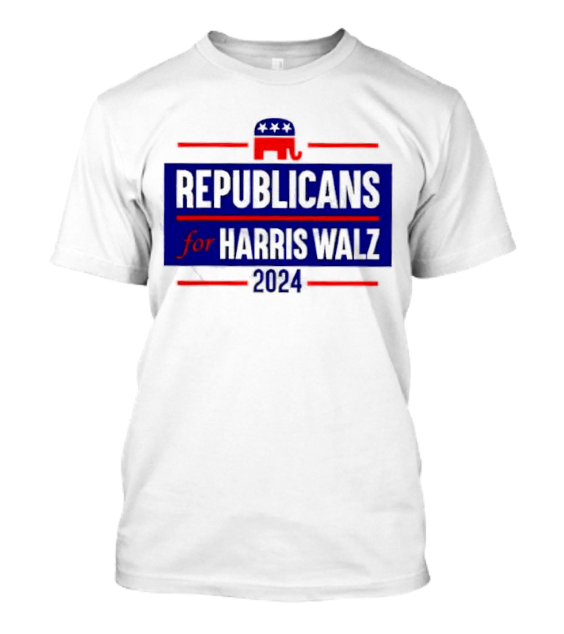 Republicans For Harris Walz 2024 Elephant T-Shirt